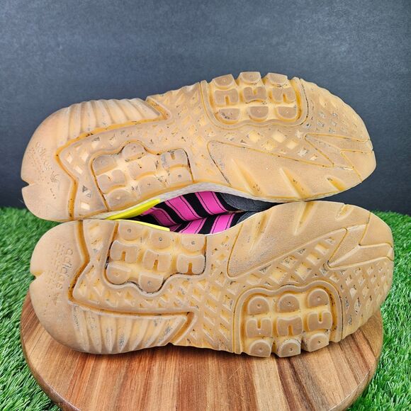 Adidas Originals Nite Jogger Shoes Core Black/Pink/Gum EG2955 Shoes Mens 9.5